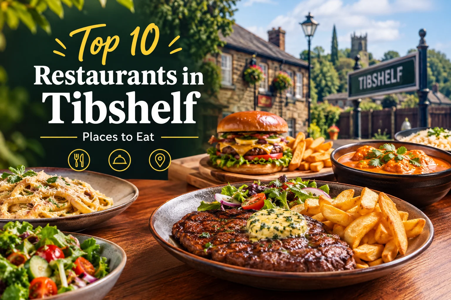 Top 10 restaurants in Tibshelf with a selection of popular dishes